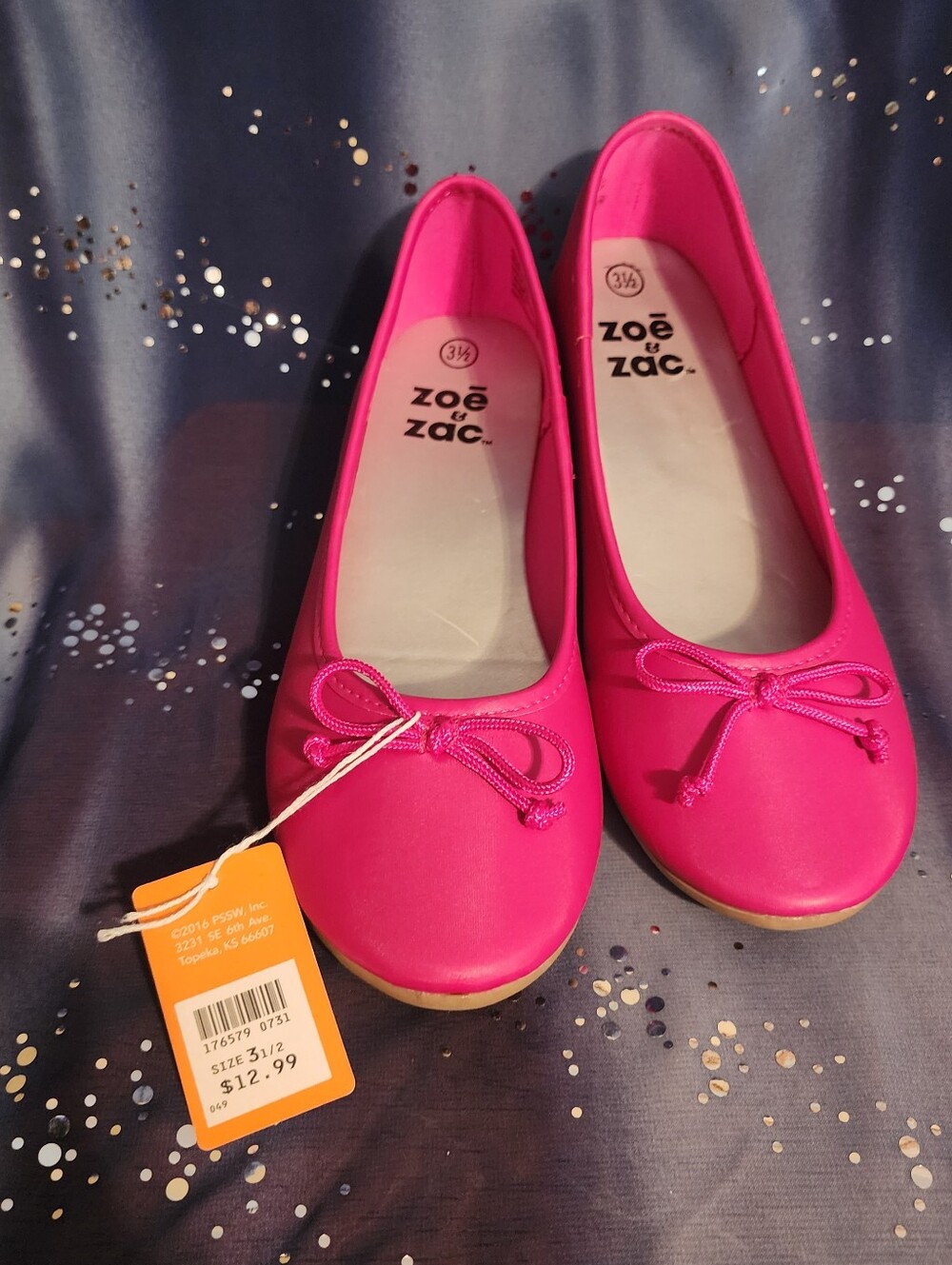 Girls size 3 1/2 Zoë & Zac Hot Pink Ballet Flats